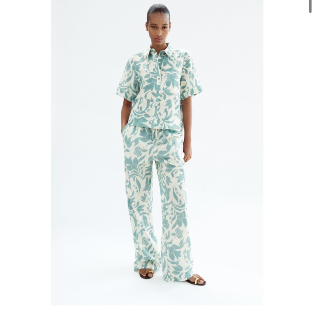 Zara Floral Print Beach Set Size S